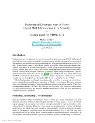 Mathematical Documents want to Active Digital Math ... - Kwarc