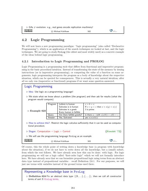 General Computer Science 320201 GenCS I & II Lecture ... - Kwarc