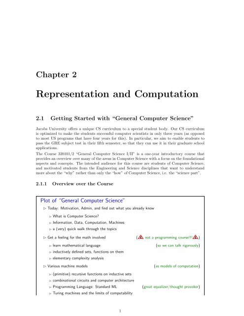 General Computer Science 320201 GenCS I & II Lecture ... - Kwarc