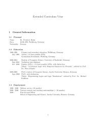 Extended Curriculum Vitae