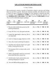 LIFE ATTITUDE PROFILE-REVISED (LAP-R) - Gary Reker's Website