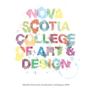 NSCAD University Graduation Catalogue 2009 - Nova Scotia ...