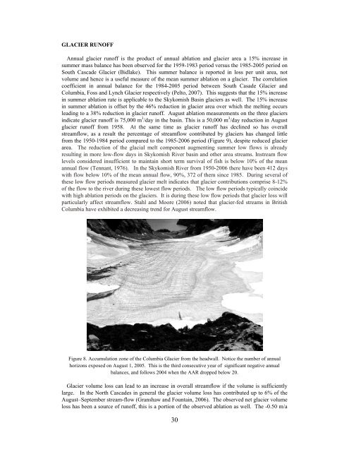 Skykomish River, Washington Impact of Ongoing Glacier Retreat on ...