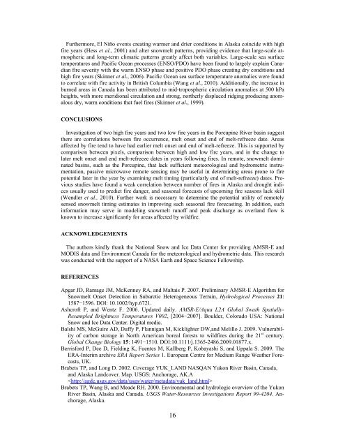 Investigating Correlations between Snowmelt and Forest Fires in a ...