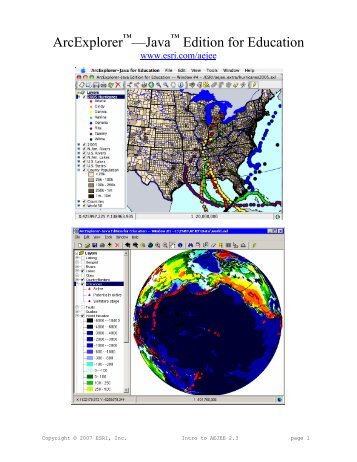 ArcExplorer —Java Edition for Education