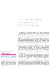 Tax and Spending Incentives and Enterprise Zones - Department of ...