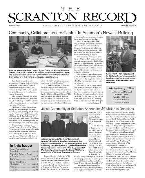 Dedication &amp; Mass - The University of Scranton