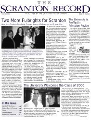 Two More Fulbrights for Scranton - The University of Scranton