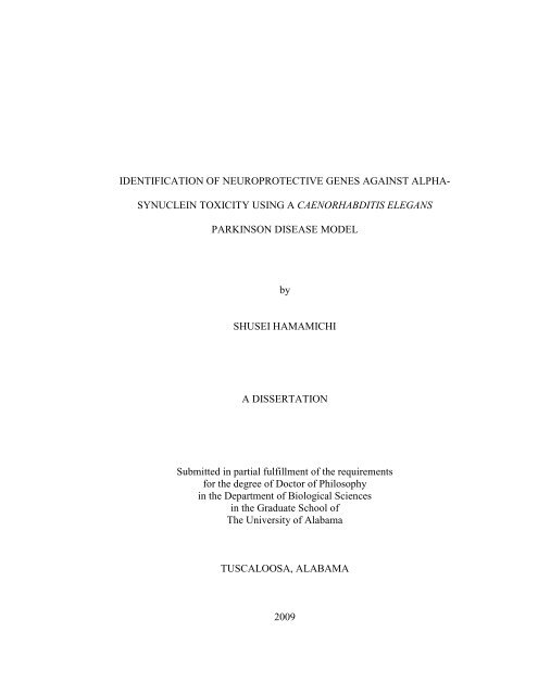 identification of neuroprotective genes against alpha - acumen - The ...