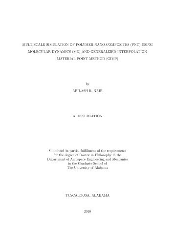 Abilash Nair: Dissertation - acumen - The University of Alabama