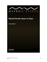 Maxwell Render for Maya: Plug-in Help 1/34 doc v.1.1 - iam