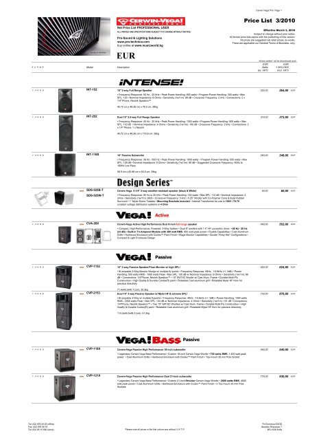 Cerwin-Vega! Price List.pdf - Musicworld.bg