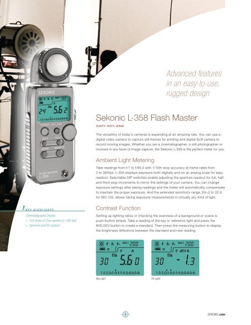 light meters for cinematography - Sekonic