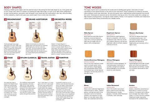 2012 Walden catalog - Walden Guitars