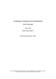 Challenges in Designing Grid Marketplaces - Singapore ...