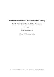 The Benefits of Volume-Conditional Order-Crossing - Singapore ...