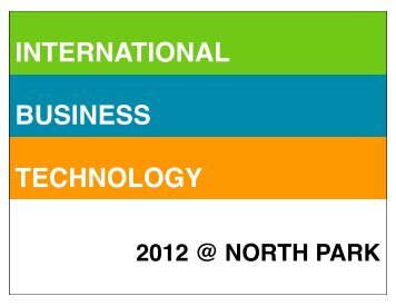 IBT Info Night - 2012 Entry - North Park Secondary School