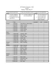 Grade 9 Schedule 2013