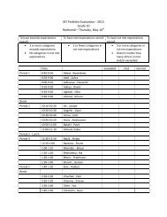 Grade 10 Schedule 2013