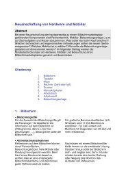 Neuanschaffung von Hardware und Mobiliar