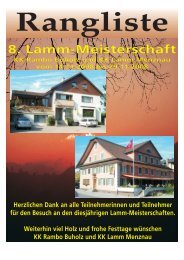 8. Lamm-Meisterschaft 8. Lamm-Meisterschaft