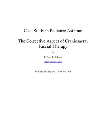 Case Study in Pediatric Asthma: The Corrective Aspect of ...