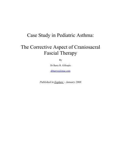 childhood asthma case study