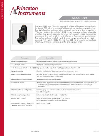 Princeton Instruments Spec-10 Model 2K Spectroscopy CCD Camera