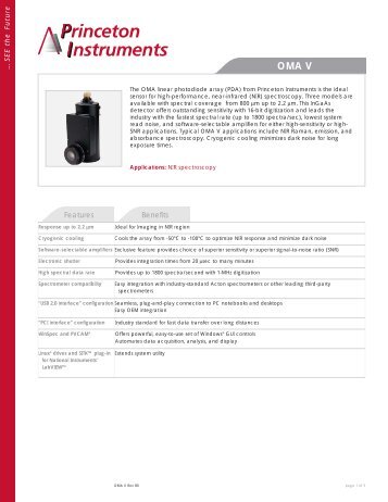 Princeton Instruments OMA V Photodiode Array Datasheet