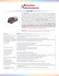 Princeton Instruments PIXIS 1024 datasheets