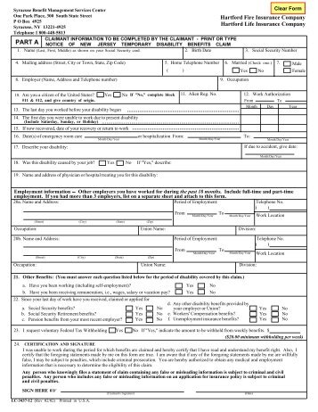 Notice of New Jersey Temporary Disability Benefits, LC-3437