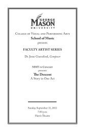 View full Program - George Mason University School of Music