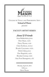 Anna & Friends - George Mason University School of Music