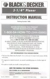 Instruction Manual - Black & Decker