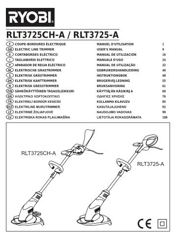 RLT3725CH-A / RLT3725-A - Ryobi