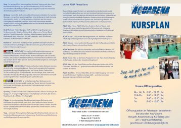 KURSPLAN - Aquarena Fitness & Wellness