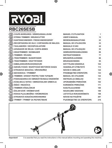 RBC26SESB - Ryobi