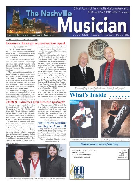 Musicians Jan - 01 - Nashville Musicians Association