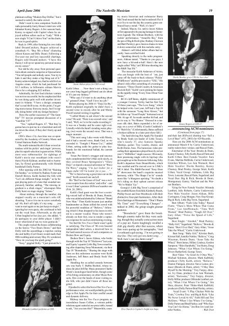Volume MMVI • Number 2 • April-June 2006 - Nashville Musicians ...