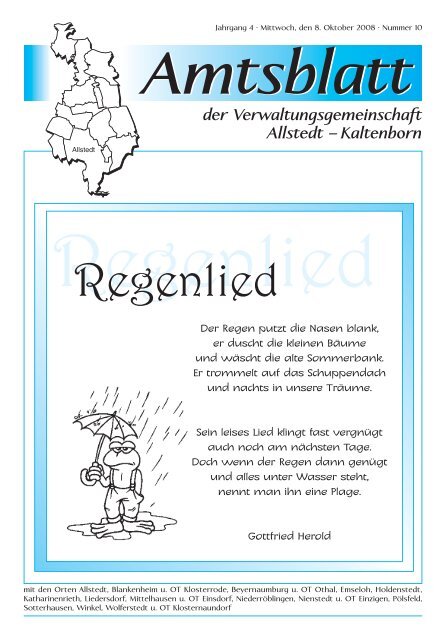 Regenlied - Stadt Allstedt