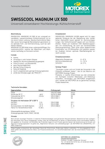 SWISSCOOL MAGNUM UX 500 - Motorex