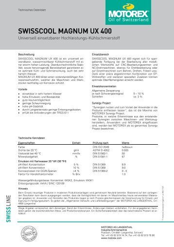 SWISSCOOL MAGNUM UX 400 - Motorex