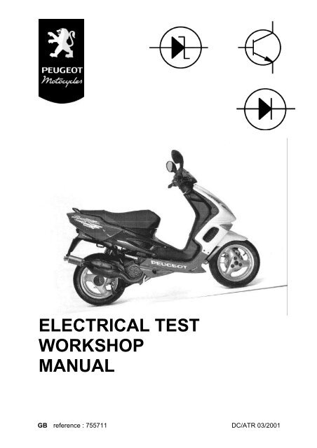 Peugeot electrical test workshop manual (755711) - Scootergrisen