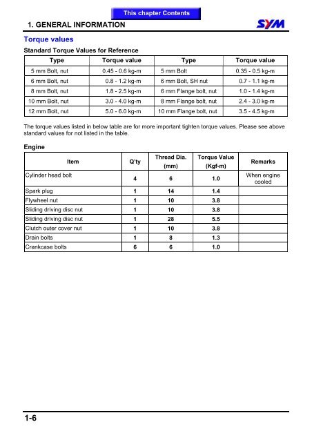 Sym DD Servicemanual - Scootergrisen