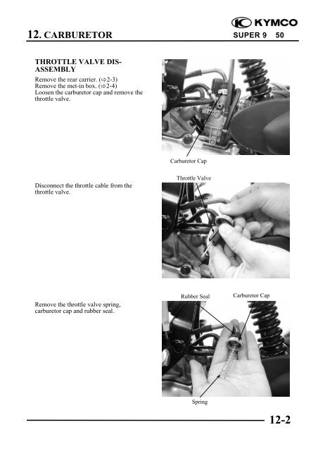 Kymco Super 9 (SH10DA) servicemanual - Scootergrisen