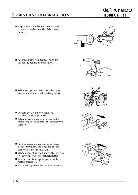 Kymco Super 9 (SH10DA) servicemanual - Scootergrisen