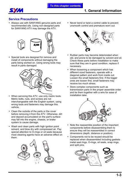 Sym Mio servicemanual - Scootergrisen