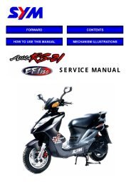 Sym Jet Euro X servicemanual - Scootergrisen