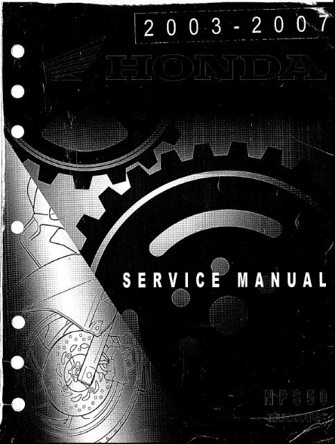 Honda Ruckus/Zoomer NPS50 servicemanual 2003 ... - Scootergrisen