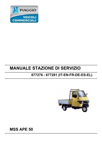 Piaggio Ape servicemanual (tysk) - Scootergrisen